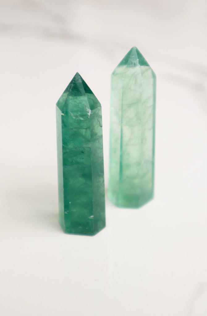 Crystal Point - Small, fluorita verde